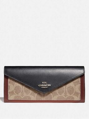 Coach Envelope Wallet in Black, Brown, Tan